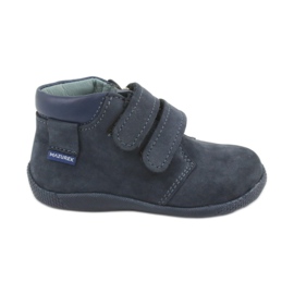 Mazurek Leather Boys Boys con velcro 341 azul marino Mazurek Leather Boys Boys con velcro 341 azul marino