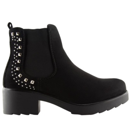 Botines Chelsea negros con tachuelas Z175 Negro