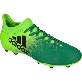 Botas de fútbol adidas X 16.3 Fg M BB5855 verde verde
