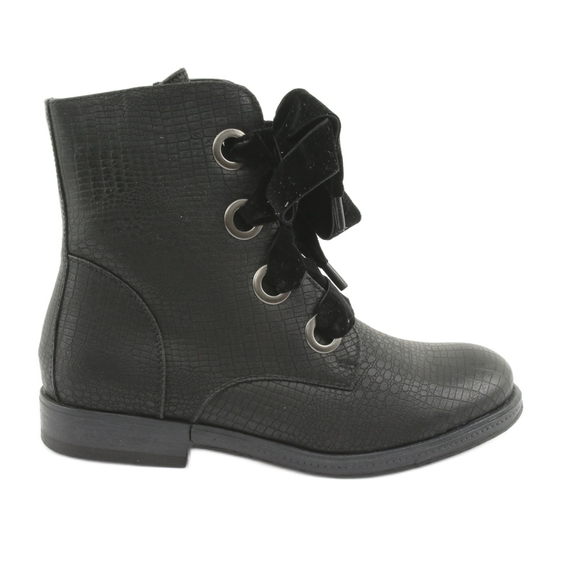 Botas negras con cordones HFN-5505 Black negro Botas negras con cordones HFN-5505 Black negro