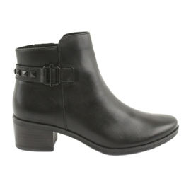 Botas de cuero para mujer Caprice con pernos 25433 negros
