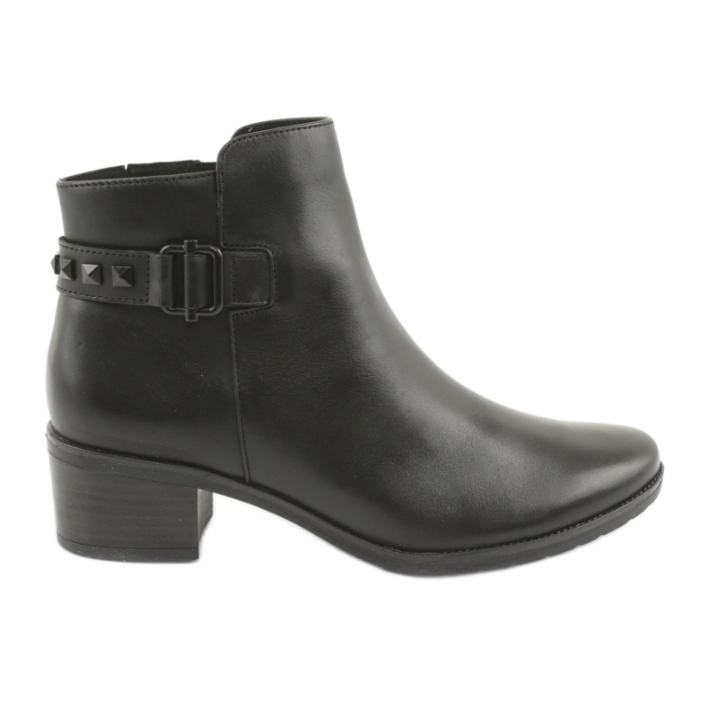 Botas de cuero para mujer Caprice con pernos 25433 negros