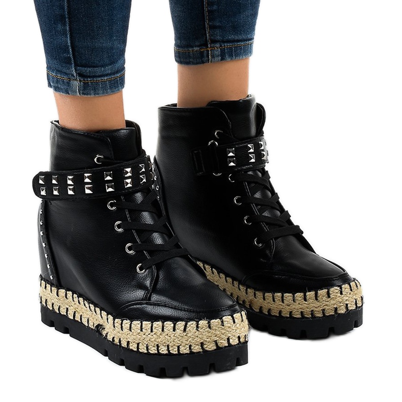 Botines trapper mujer negros AJ-547 Botines trapper mujer negros AJ-547