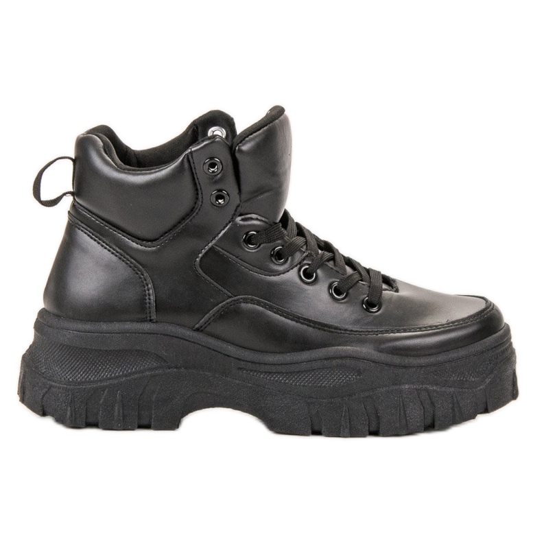 Kylie Zapatos con cordones en la plataforma negro