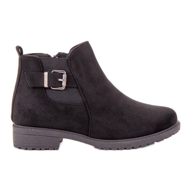 SHELOVET Botines de ante negro