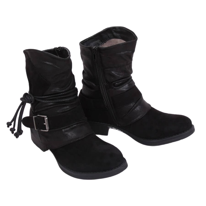 Botas militares negras 201802-11B Negra negro