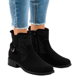 Botas de ante negro con tachuelas CZ220 Botas de ante negro con tachuelas CZ220