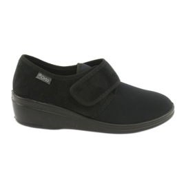 DR.ORTO Pantuflas de mujer befado con velcro, pu 033D002, negro
