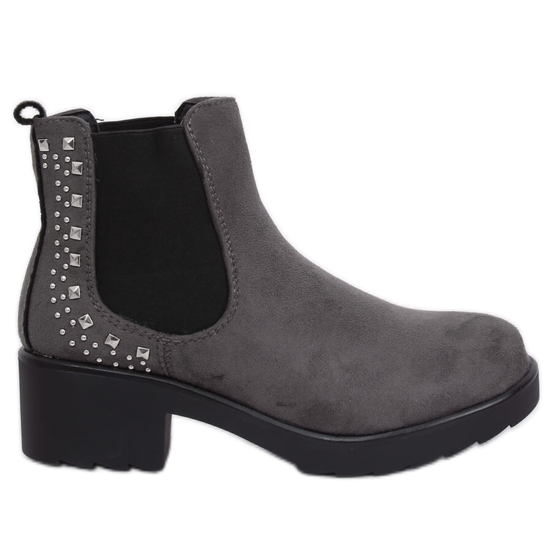 Botines Chelsea grises con tachuelas Z175 Gris
