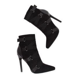 Negro Botas con alfiler negro BKKX1150 Negro