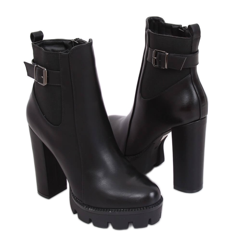 Botas negras con plataforma NS069P Black negro Botas negras con plataforma NS069P Black negro
