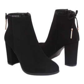 Elegantes botas negras de tacón alto NS055P Black negro