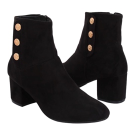 Negro YL51 Botas negras de tacón alto
