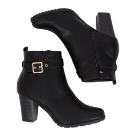 Botas negras de tacón F169 Black negro