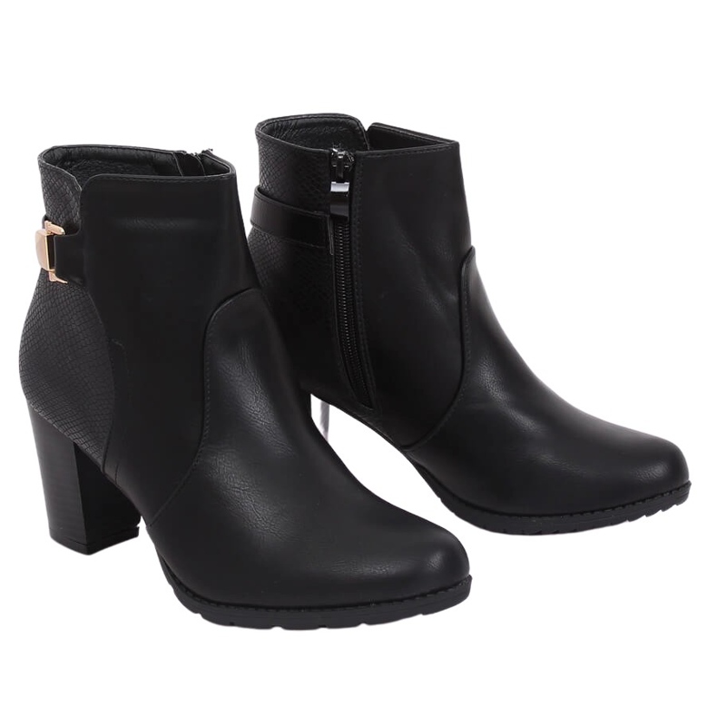 Botas negras de tacón F168 Black negro