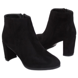 Botas clásicas negras de tacón alto A6801 Negro