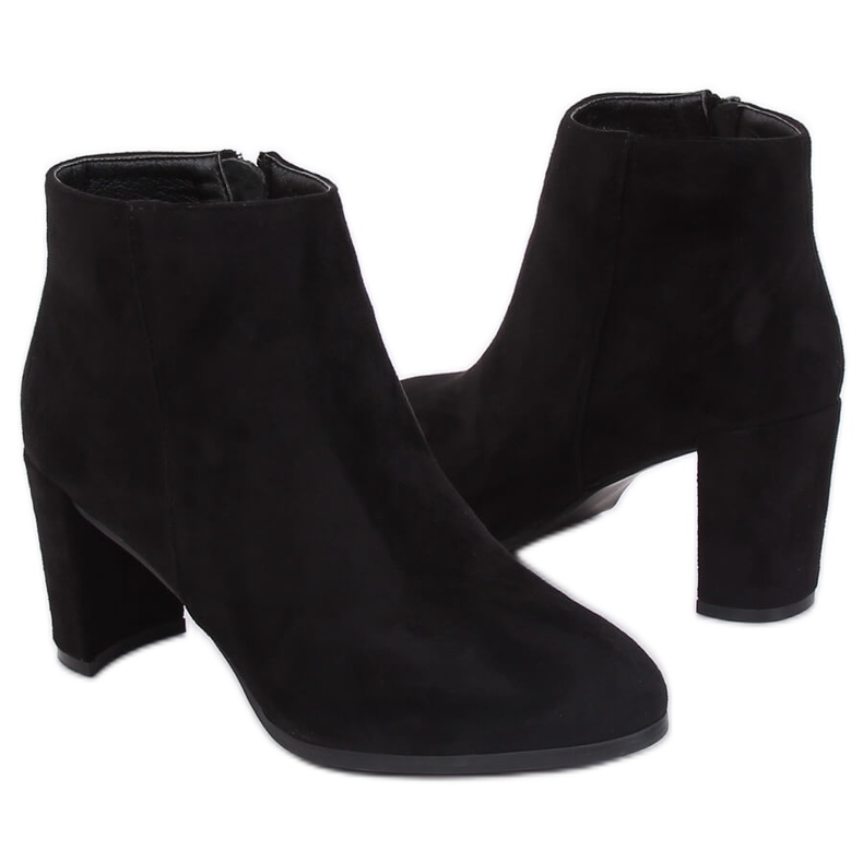 Botas clásicas negras de tacón alto A6801 Negro