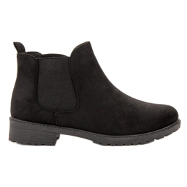 SHELOVET Botas Jodhpur de ante negras negro