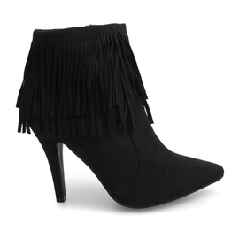 Botas negras con pin Boho 99-95 Negro