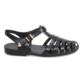Meliski PT36 sandalias romanas negras negro
