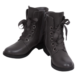 Gris Botas con cordones gris ZX2805 Gris