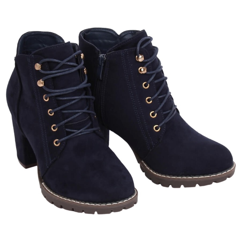 Botas de tacón azul marino 995-30 Navy