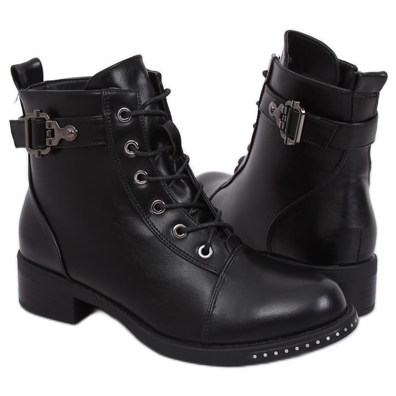 Botas negras con cordones Y200 Black negro Botas negras con cordones Y200 Black negro