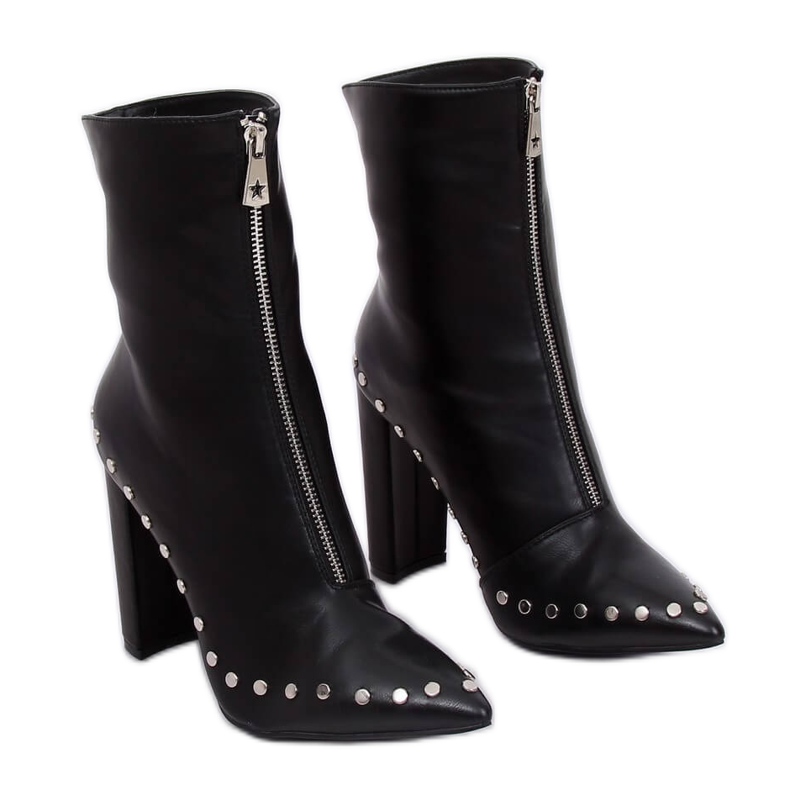 Botas negras de tacón NS062P Black negro