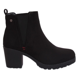 Botas negras con tacones anchos W373 Negra negro
