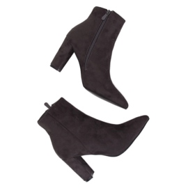 Botas de tacón grises NS039P Grey