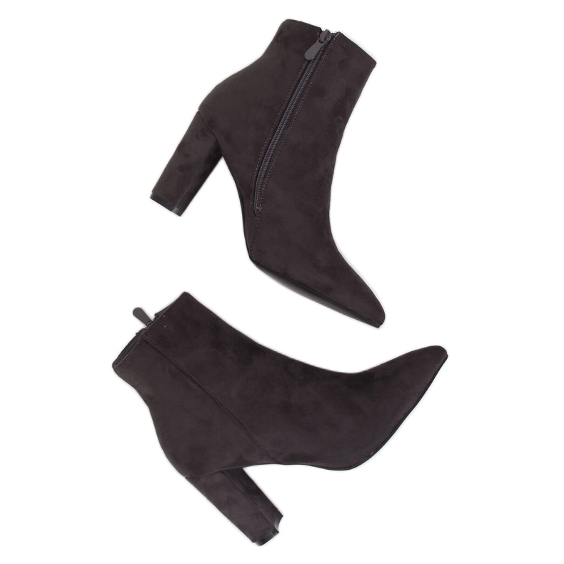 Botas de tacón grises NS039P Grey