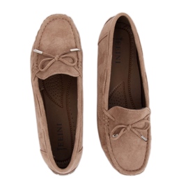 Mocasines de mujer beige R812 Khaki marrón multicolor