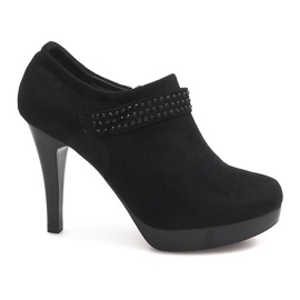 Botas Elegantes De Tacón Alto 9214-1 Negro