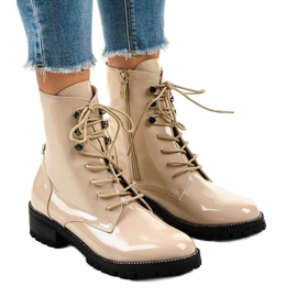 Botas altas beige para mujer XW37278