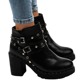 Botines negros con estrellas D37-9