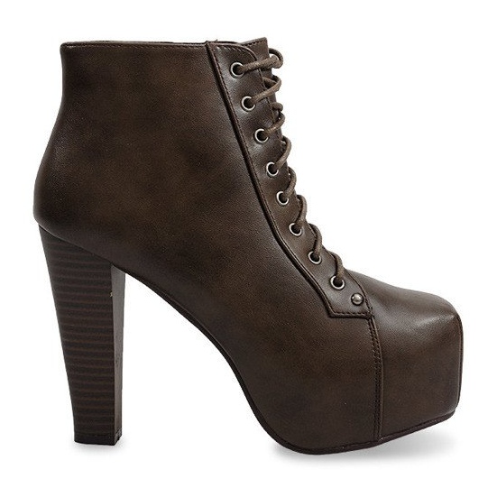 Botas sólidas en el talón 9502 Marrón