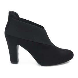 Botines de ante en un poste 7-206 negro