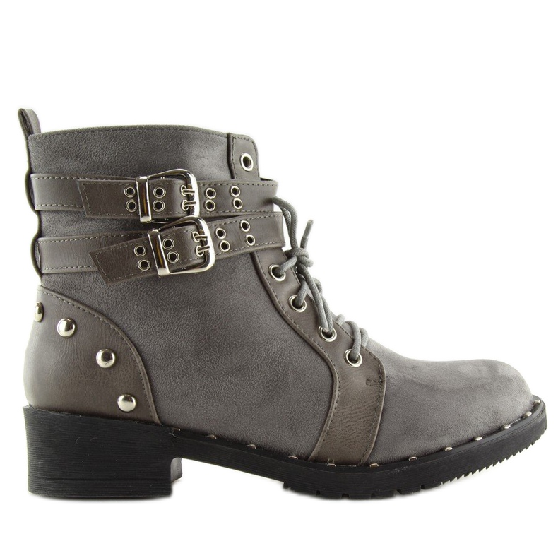 Gris Botas con cordones L3382 Gris Gris Botas con cordones L3382 Gris