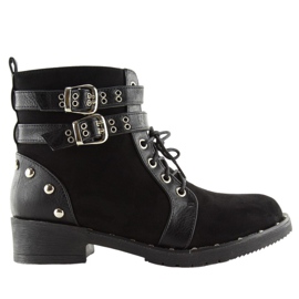 Botas negras con cordones L3382 Black negro
