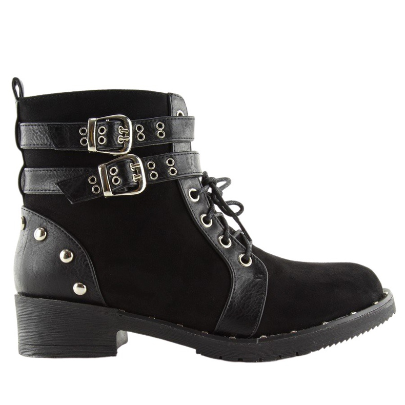 Botas negras con cordones L3382 Black negro Botas negras con cordones L3382 Black negro