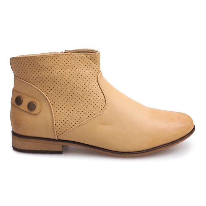 Botas elegantes, zapatos CM06 Beige Botas elegantes, zapatos CM06 Beige