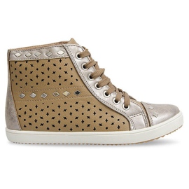 Zapatillas altas con tachuelas G (3) Camel marrón