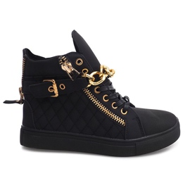 Deportivas Altas Acolchadas R-35 Negro