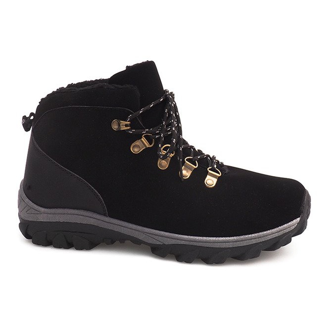 Botas de nieve cálidas 83B Black negro