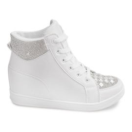 Zapatillas Con Lentejuelas C7165 Blanco