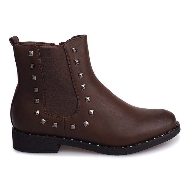 Botas Con Tachuelas Z-01 Camel marrón