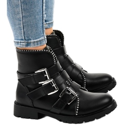 Botas negras de mujer con cremallera 2580 negro Botas negras de mujer con cremallera 2580 negro