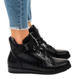 Zapatillas negras con cremallera X1598-1 negro Zapatillas negras con cremallera X1598-1 negro