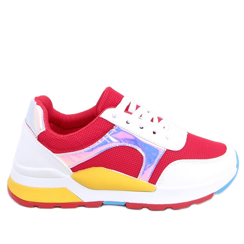 Zapatillas deportivas de mujer multicolor 19017 Rojo