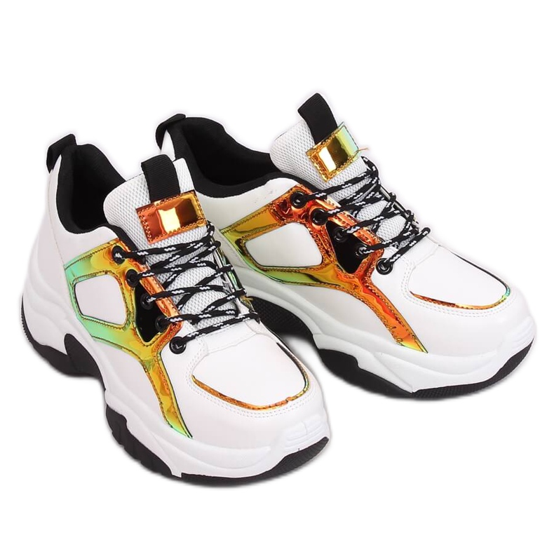 Blanco CB-19055 Zapatillas deportivas blancas multicolor